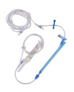 Infusion set, check valve, 3 needle-free valves 83”, 63” & 6” from 2-piece male luer lock 20/cs