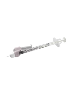 1/2 mL SafetyGlide insulin syringe 29g x ½ 100/bx 4bx/cs