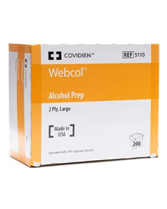 Webcol Alcohol Preps, Large, 2 Ply Sterile, 200/bx 20bx/cs