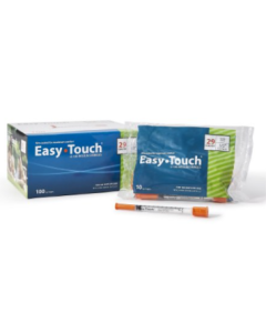 Standard Insulin Syringe with Needle EasyTouch™ 1 mL 1/2 Inch 29 Gauge NonSafety Thin Wall (100/BX)