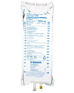 0.45% Sodium Chloride Injection USP, 1000 mL,12/CS